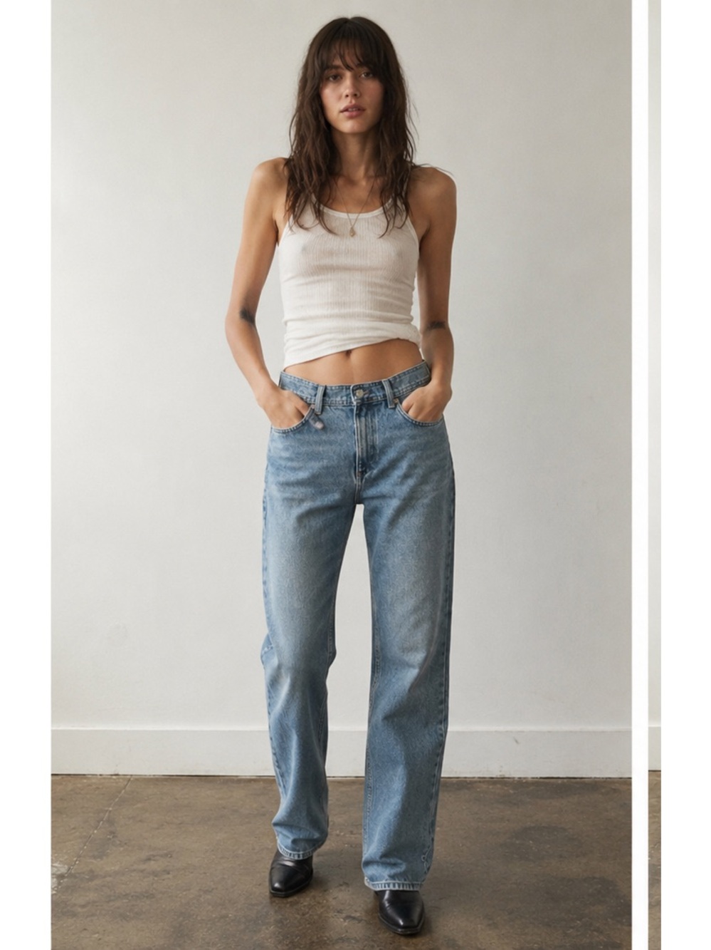 We the free High-Rise Straight Leg Minimalist 90’s Grunge Normcore Jeans Size 30